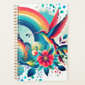 Retro Rainbow Hummingbird Weekplanner Planner (Voorkant)