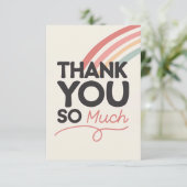 Retro Rainbow Merci tellement de carte de voeux (Debout devant)