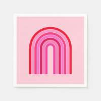 Retro Rainbow Preppy roze en rode Arch
