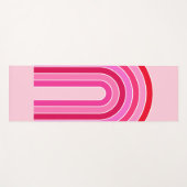 Retro Rainbow Preppy roze en rode Arch Yogamat (Voorkant (horizontaal))