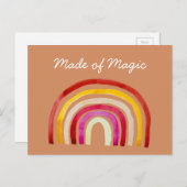 Retro Rainbow schattige waterverf Briefkaart (Voorkant / Achterkant)