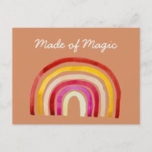 Retro Rainbow schattige waterverf Briefkaart