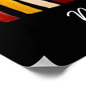 Retro Rainbow schattige waterverf Poster (Hoek)