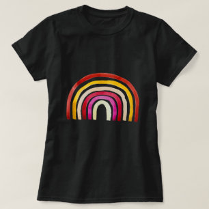 Retro Rainbow schattige waterverf T-shirt