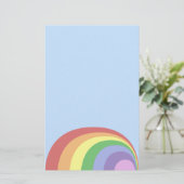 Retro Rainbow Stationery Briefpapier (Staand voorkant)