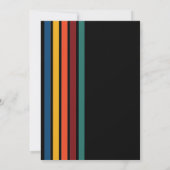 Retro Rainbow Striped “Fifty” Birthday Invitation (Dos)