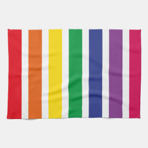 Retro RAINBOW Stripes Theedoek