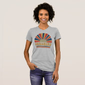Retro Rainbow Sunshine T-shirt (Voorkant volledig)