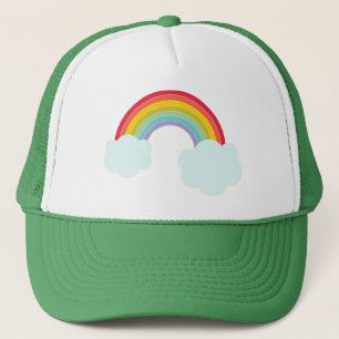 Retro Rainbow Trucker Hat Trucker Pet