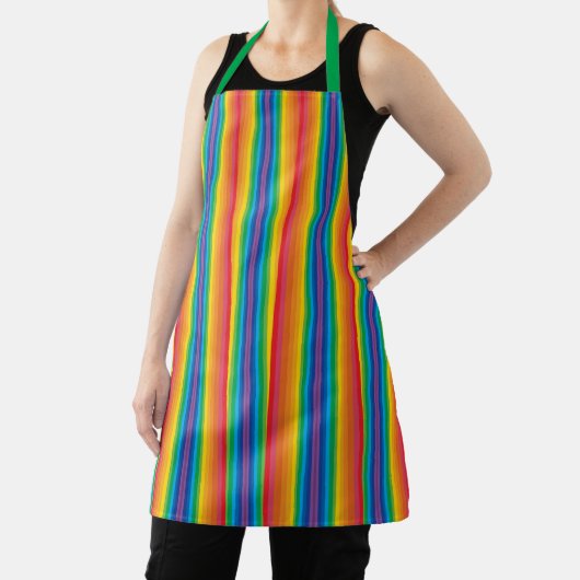Retro Rainbows Medium Apron Schort (Insitu)