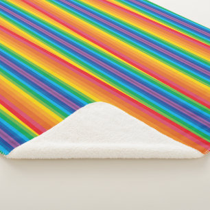 Retro Rainbows Sherpa Blanket (3 maten) Deken