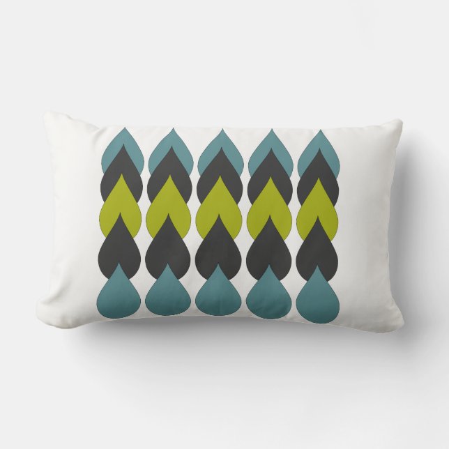 Retro Raindrops5 Kussen (Voorkant)