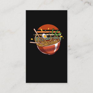 Retro Ramen Bowl met Chopsticks Japanse naalden Visitekaartje