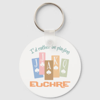 Retro Rather Play Euchre Sleutelhanger