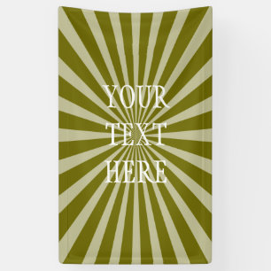 Retro Rays wit transparant + uw idee Spandoek