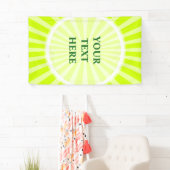 Retro Rays wit transparant + uw idee Spandoek (Insitu)