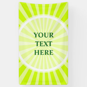 Retro Rays wit transparant + uw idee Spandoek