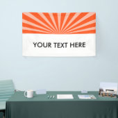 Retro Rays wit transparant + uw idee Spandoek (Beurs)