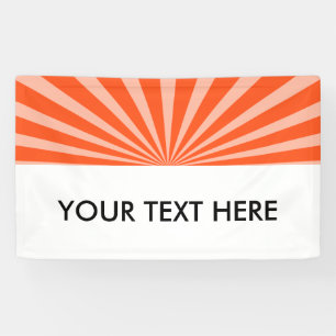 Retro Rays wit transparant + uw idee Spandoek