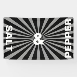 Retro Rays witte transp. + uw ruggengraat en ideeë Spandoek