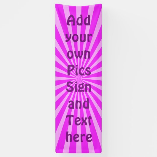 Retro Rays witte transp. + uw ruggengraat en ideeë Spandoek (Verticaal)