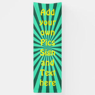 Retro Rays zwarte transp. + uw ruggengraat en idee Spandoek