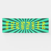 Retro Rays zwarte transp. + uw ruggengraat en idee Spandoek (Horizontaal)