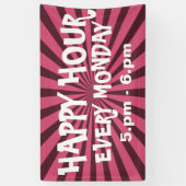 Retro Rays zwarte transp. + uw ruggengraat en idee Spandoek (Verticaal)