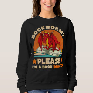Retro Reading Bookworm a be i a Book Dragon Trui