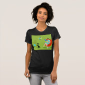 Retro Reading Woman T-Shirt (Voorkant volledig)