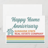 Retro Real Estate Company House Marketing Card (Voorkant / Achterkant)