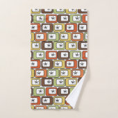 Retro Rechthoeken met Starbursts Bad Handdoek (Handdoek)