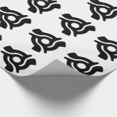 Retro Record Center Afbeelding LP 45s Cadeaupapier (Hoek)