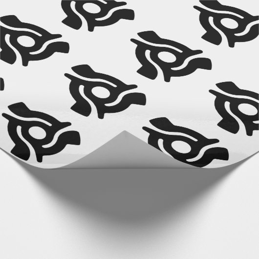 Retro Record Center Afbeelding LP 45s Cadeaupapier (Hoek)