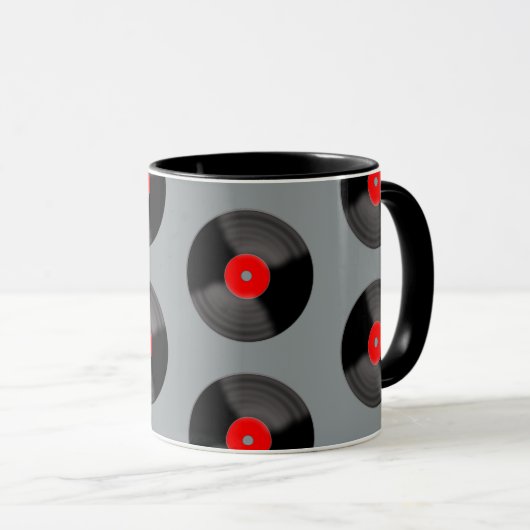 Retro Record Coffee-Mok Mok (Voorkant rechts)