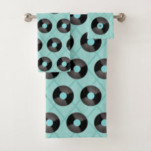 Retro Record douche badhanddoek set Bad Handdoek