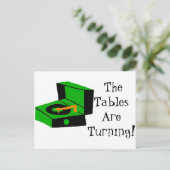 Retro Record Player-Briefkaart Briefkaart (Staand voorkant)