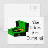 Retro Record Player-Briefkaart Briefkaart (Voorkant / Achterkant)