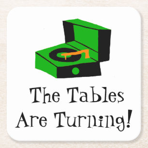 Retro Record Player Paper Onderzetter