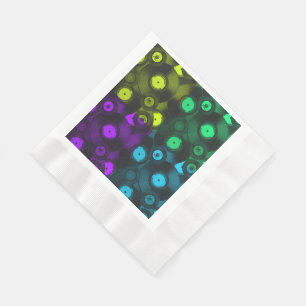 Retro Records Neon Colorful Collage Servetten