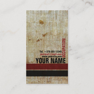 Retro  Red Black gebarsten stijlvolle kaart Visitekaartje