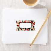Retro Red Black Kitchen Gift Label Labels (Insitu)
