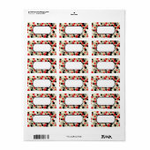 Retro Red Black Kitchen Gift Label Labels (Full Sheet)