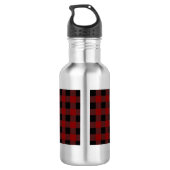 Retro Red Car met kerstboom Waterfles (Achterkant)