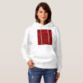 Retro Red Circuit Board Tech Pattern Hoodie (Voorkant volledig)