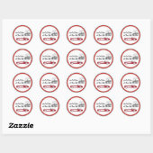 Retro Red Convertible Bunco Ronde Sticker (Vel)
