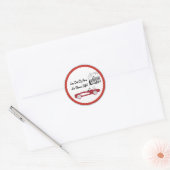 Retro Red Convertible Bunco Ronde Sticker (Envelop)