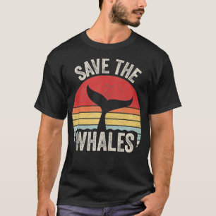 retro red de walvissen t-shirt