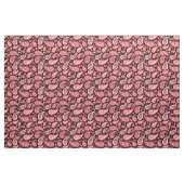 Retro Red en Black Paisley Pattern Stof (Fat Quarter)