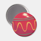 Retro Red- en Green-kerstversieringen Magneet (Voorkant / Achterkant)